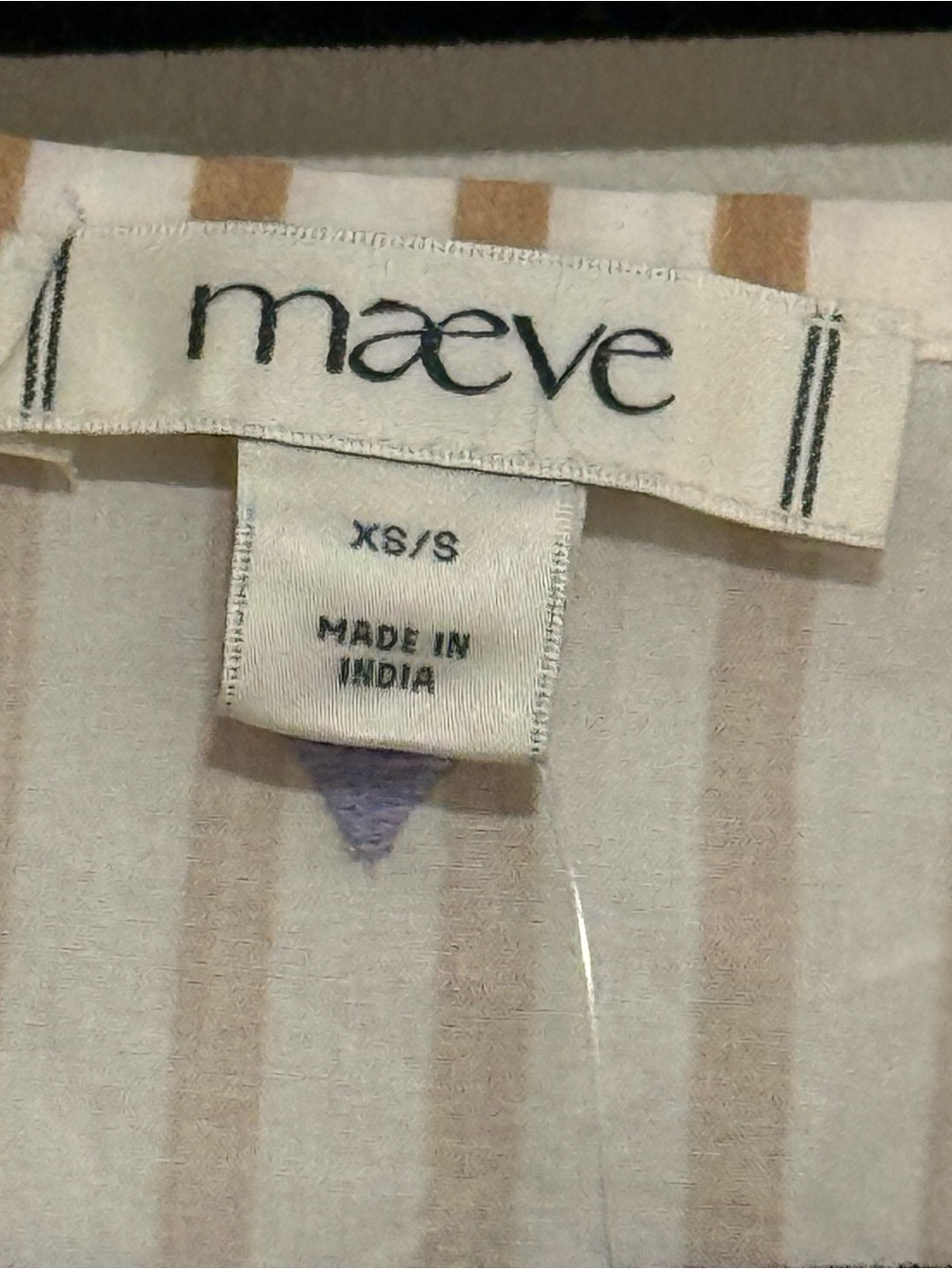 Maeve Striped Floral Embroidered Tie Front Balloon Sleeve Blouse Cottagecore - Picture 11 of 11